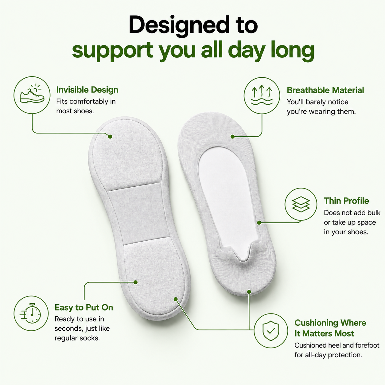 Cushioned Plantar Fasciitis Relief Socks