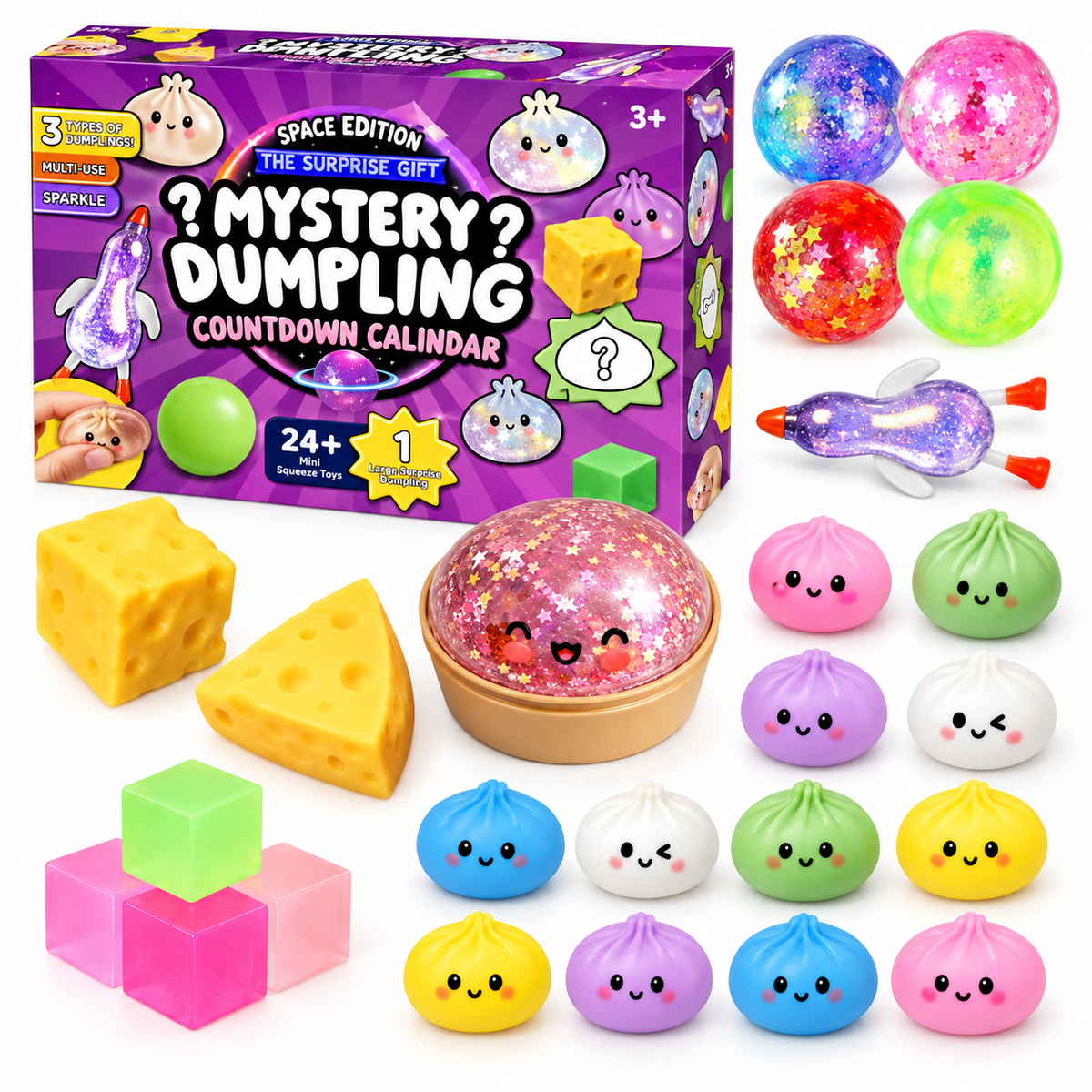 Calendario Sorpresa de Squishies — 24 Días de Magia Navideña
