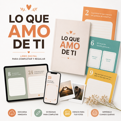 Lo Que Amo de Ti | Libro Digital para Completar y Regalar