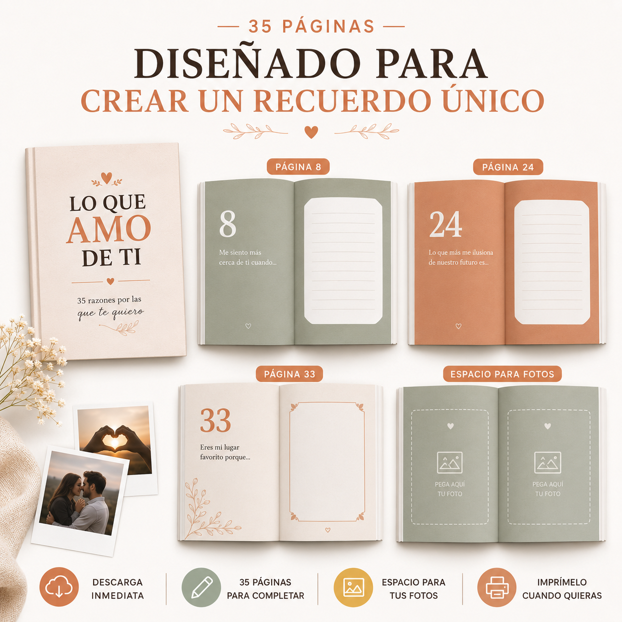 Lo Que Amo de Ti | Libro Digital para Completar y Regalar