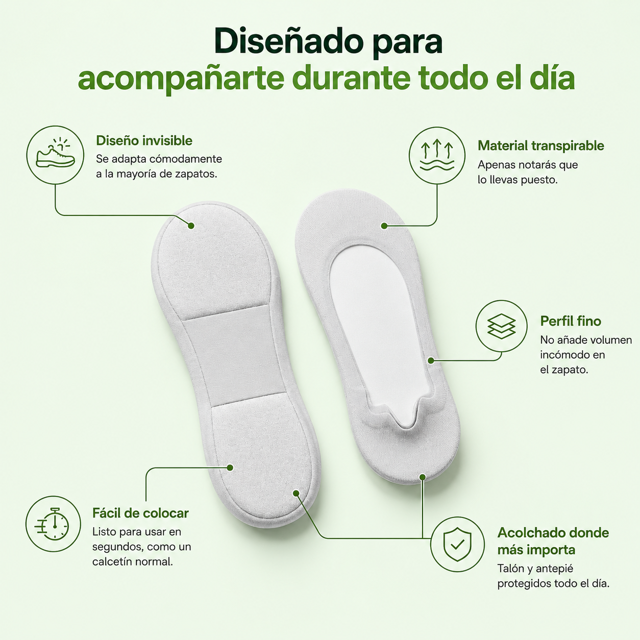 Calcetines Acolchados Anti-Fascitis