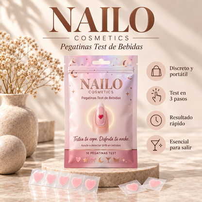 Nailo™ SafeSip — Pegatinas Detectoras para Bebidas
