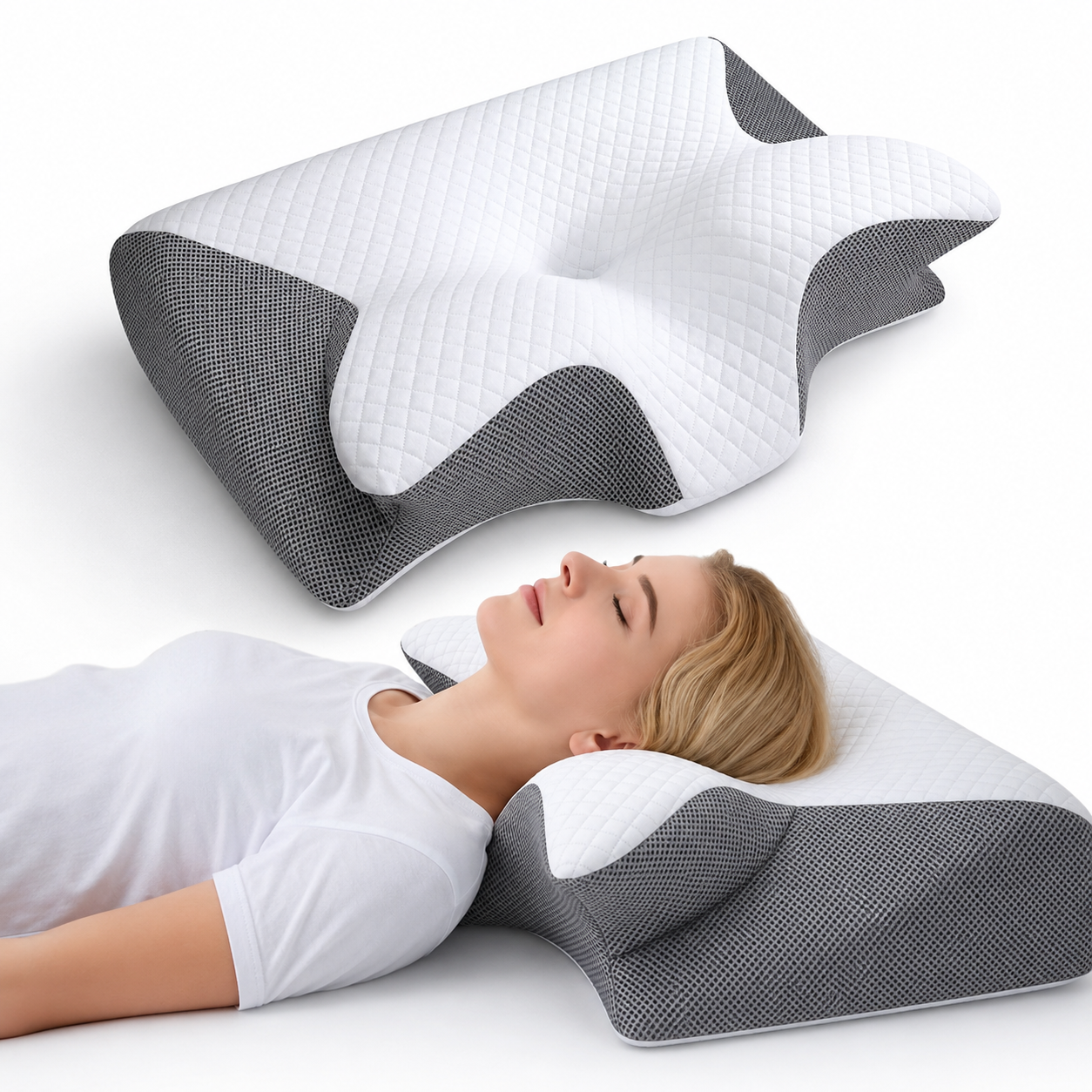 CloudRest™ | Almohada Cervical Ergonómica